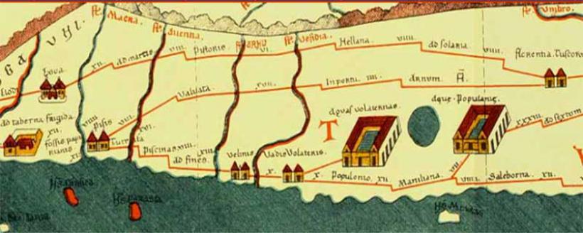 La via Pisana nella Tabula Peutingeriana da Florentia Tuscorum a Pisis