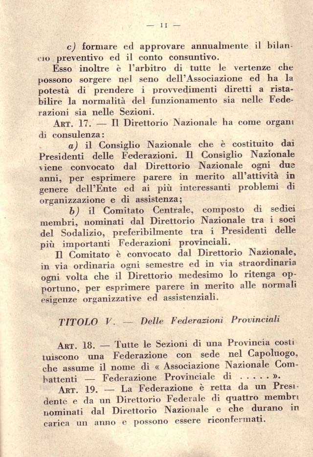 Associazione Nazionale Reduci. R.D. 24 giugno 1923