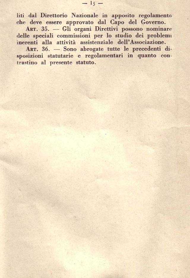 Associazione Nazionale Reduci. R.D. 24 giugno 1923