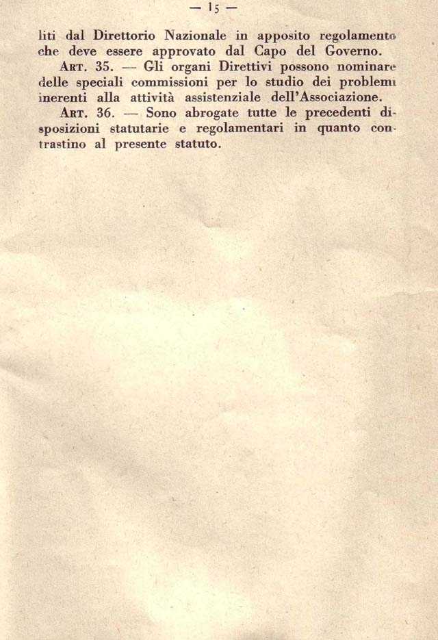 Associazione Nazionale Reduci. R.D. 24 giugno 1923