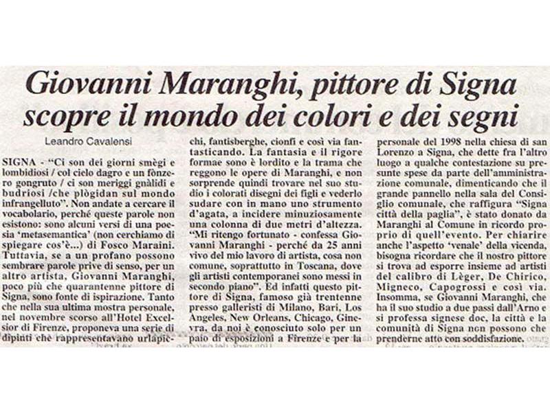 IL CORRIERE DI FIRENZE per Excelsior 10 XI 2001