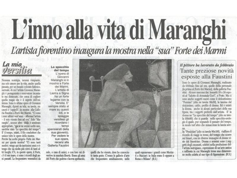 IL CORRIERE DI FIRENZE per Faustini  14 VIII 02