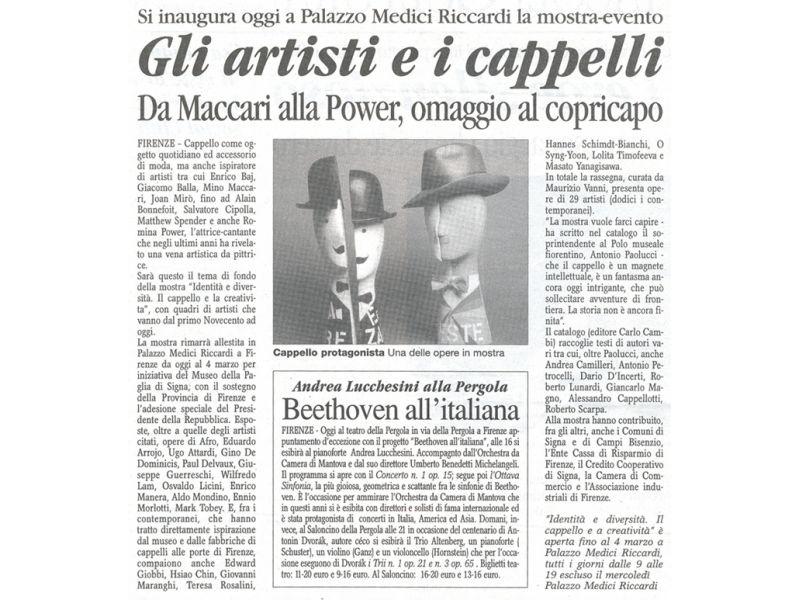 IL CORRIERE DI FIRENZE per la paglia 07-02-04