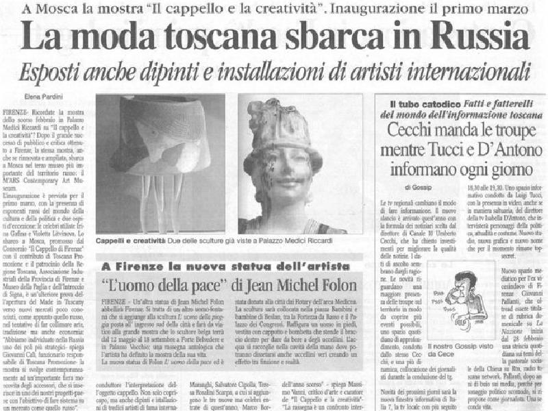 IL CORRIERE DI FIRENZE per M'ARS  Museum Mosca  01 III 05