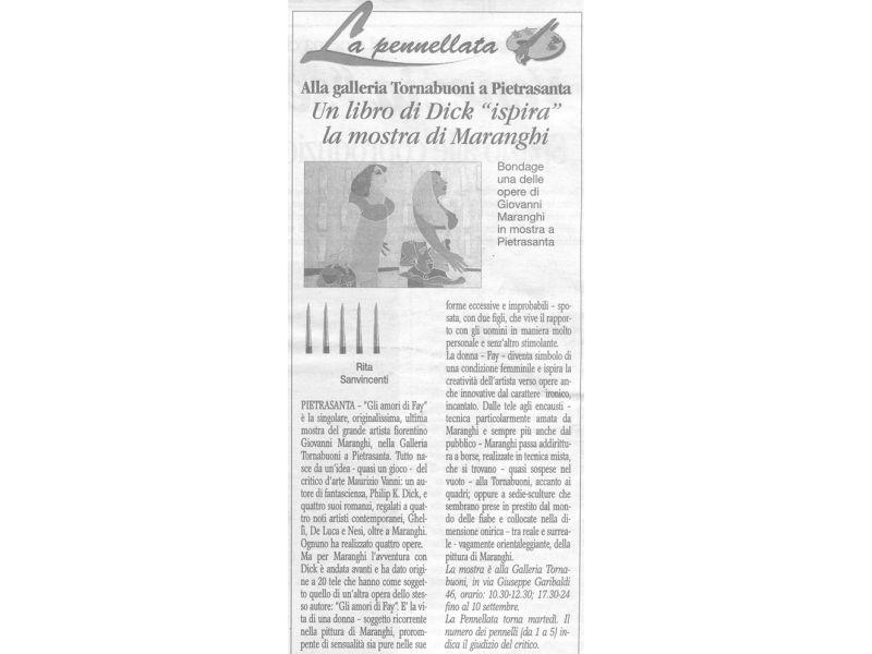IL CORRIERE DI FIRENZE perTornabuoni 26 VIII 03