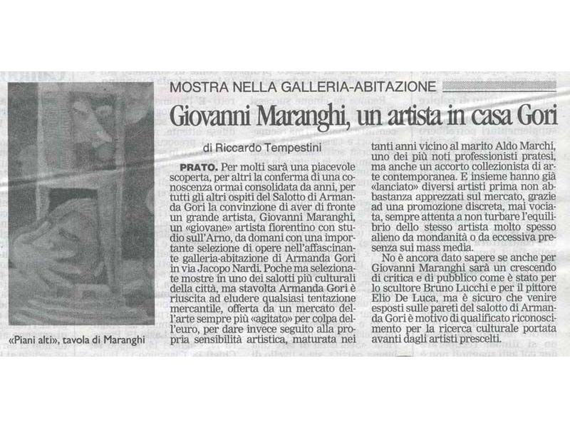 IL TIRRENO per Armanda Gori 15  XII 2001