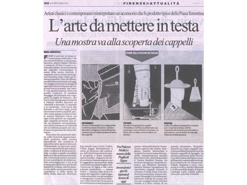 LA REPUBBLICA per la paglia 07-02-04