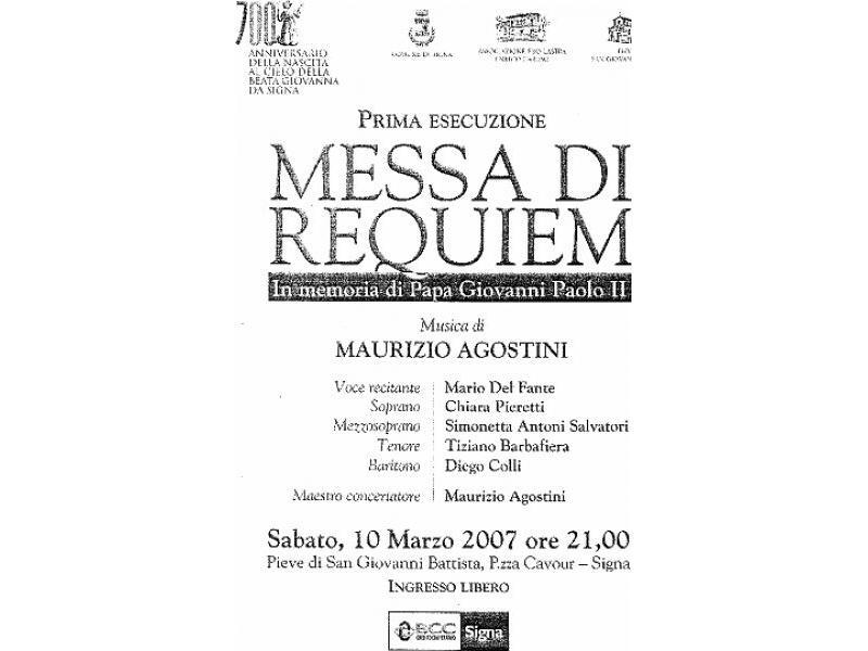Messa di requiem - 17-3-2007 - prima esecuzione