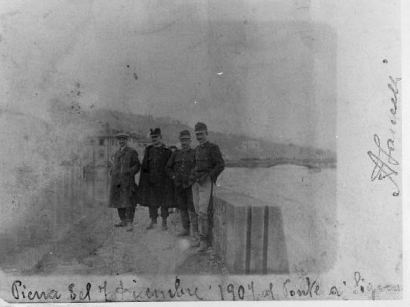 Ponte a Signa - Piena dell'Arno, Dicembre 1907