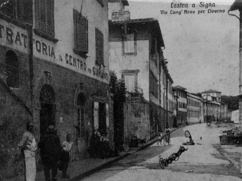 Ponte a Signa, via lungarno per Livorno, 1900
