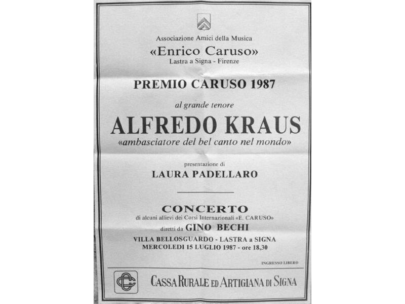 Premico Caruso 1987 a Alfredo Kraus