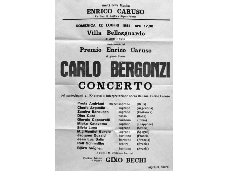 Premico Caruso 1981 a Carlo Bergonzi