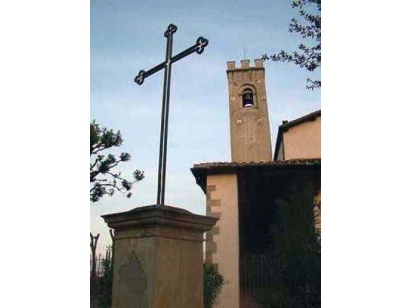Veduta parziale e ingresso con campanile | chiesa di San Martino a Gangalandi, Lastra a Signa