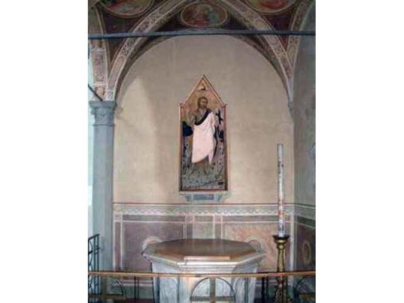 San Giovanni Battista - Tavola Bernardo Daddi 1346 | chiesa di San Martino a Gangalandi, Lastra a Signa