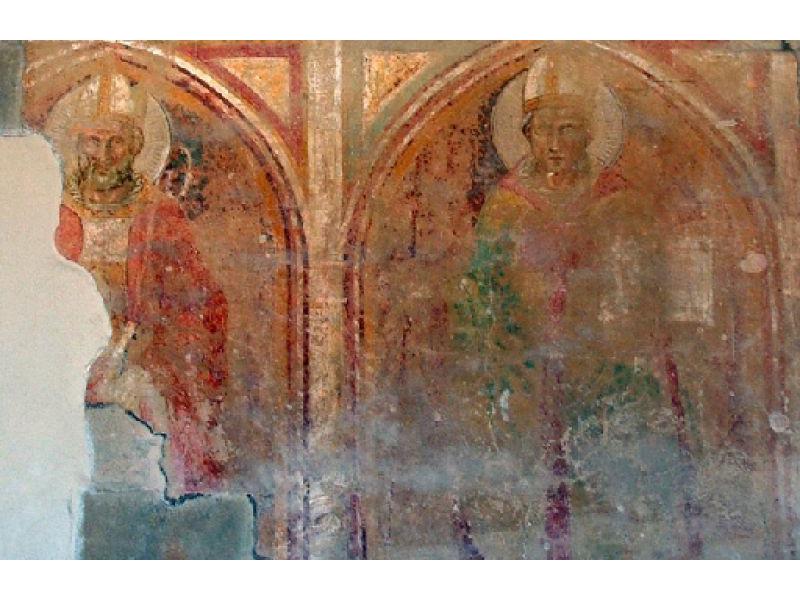 San Pietro in Selva<br>Santi vescovi Ambrogio e Zanobi (Agnolo Gaddi XIV sec) | Malmantile