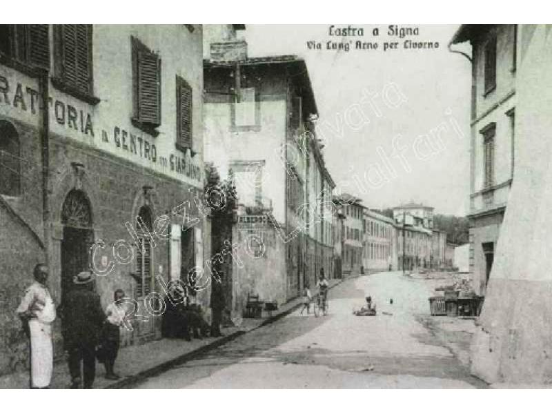 Ponte a Signa. Via Lungarno per Livorno 1910