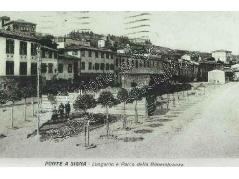 Ponte a Signa. Lungarno e Parco della Rimembranza 1920