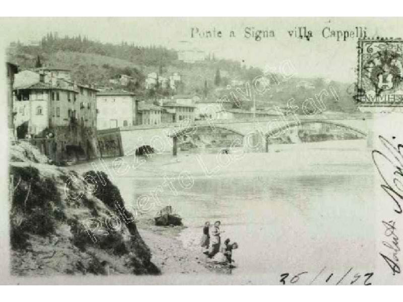 Ponte a Signa. Lavori sull`Arno 1900