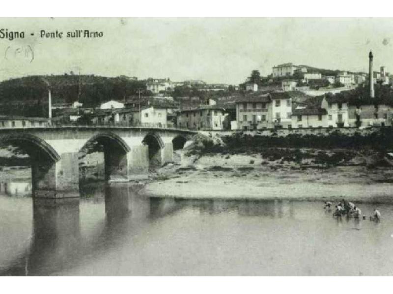 1908 Ponte a Signa e il Castel di Signa oltre il ponte