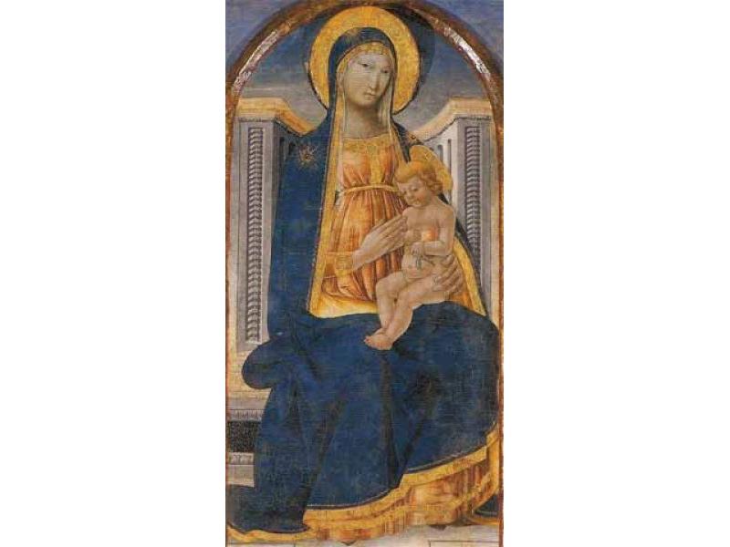 Eremo di Lecceto<br>Madonna con Bambino part.<br>(1480 Neri Di Bicci e Maestro di Marradi) Malmantile foto 2005