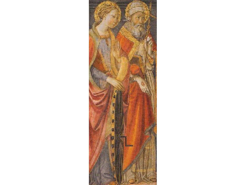 S.Caterina d`Alessandria e S.Gregorio Magno,part.(1480 Neri Di Bicci e Maestro di Marradi). Malmantile foto 2005