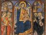 Madonna con Bambino tra santi, in alto Annunciazione (1480-1490 Neri Di Bicci e Maestro di Marradi) Malmantile foto 2005 (imm. 22 di 27)