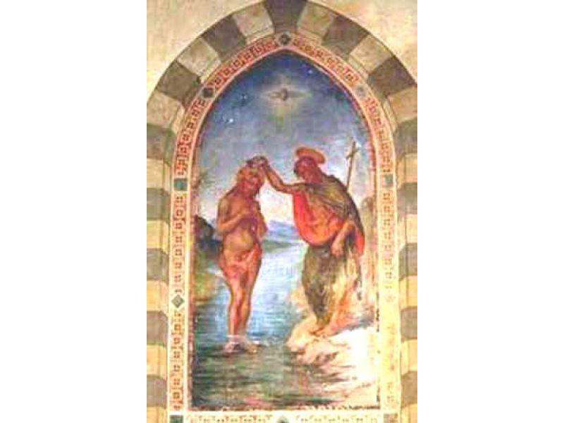 Battesimo di Gesù. (G.Santelli XIX sec) | Chiesa di San Romolo, Lastra a Signa