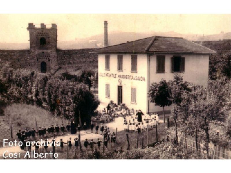Piazza Garibaldi con Asilo infantile Santa Caterina da Siena (1910) | Lastra a Signa