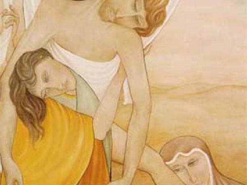 Deposizione, partic (Antonio Manzi - 1988) | (Chiesa della Natività di Lastra a Signa)