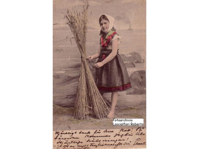 Trecciaiola, cartolina pubblicitario dei pri, anni del 1900