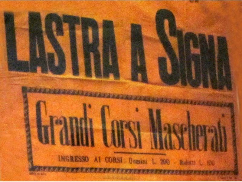 Corso mascherato a Lastra a Signa, prezzi degli ingressi 1953