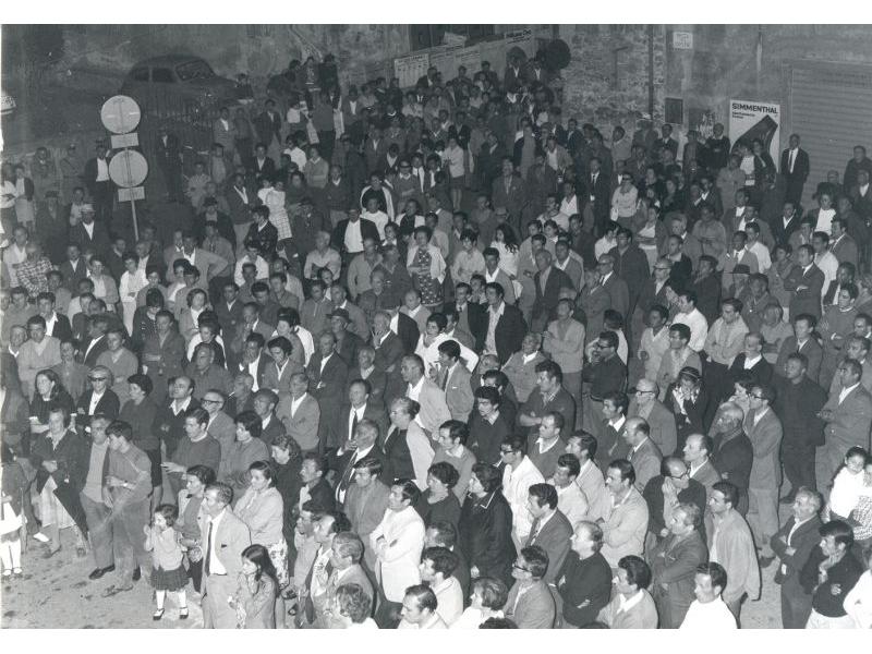 Comizio del Sindaco Gerardo Paci del PCI, durante la  manifestazione per la salvezza della Columbus 1968