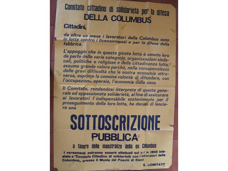 L'unità, 1968 per la Columbus di Lastra a Signa