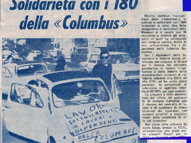 L'unità, 1968 per la Columbus di Lastra a Signa