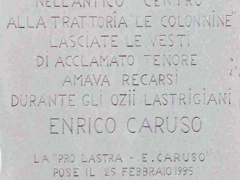 Enrico Caruso alle 'colonnine'