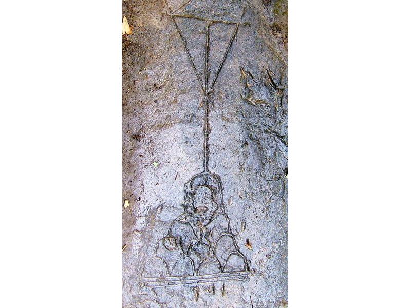 Pedata del Diavolo, particolare della roccia (foto 2012)