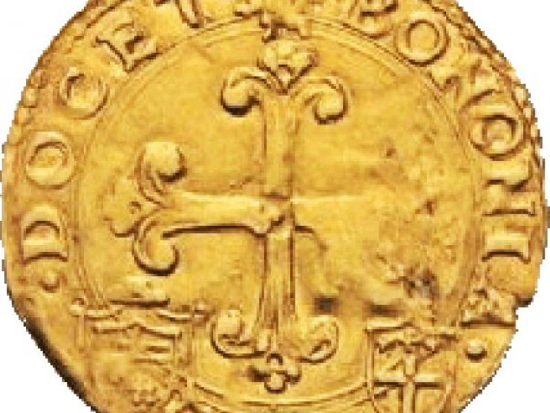 Moneta d'oro di Clemente VII (retro)
