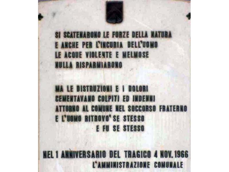 Primo anniversario 4 Novembre 1966