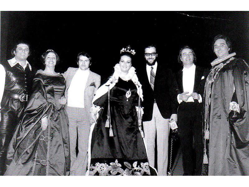 Laura Londi con Gianno Raimondi, Montserrat Caballè e Bruno Bartoletti in 