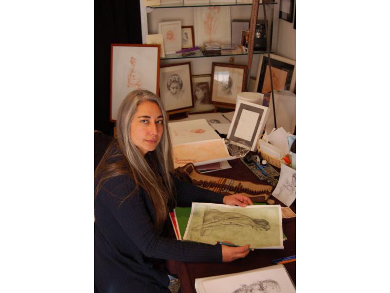 Angela Sabatino nel suo studio 2015