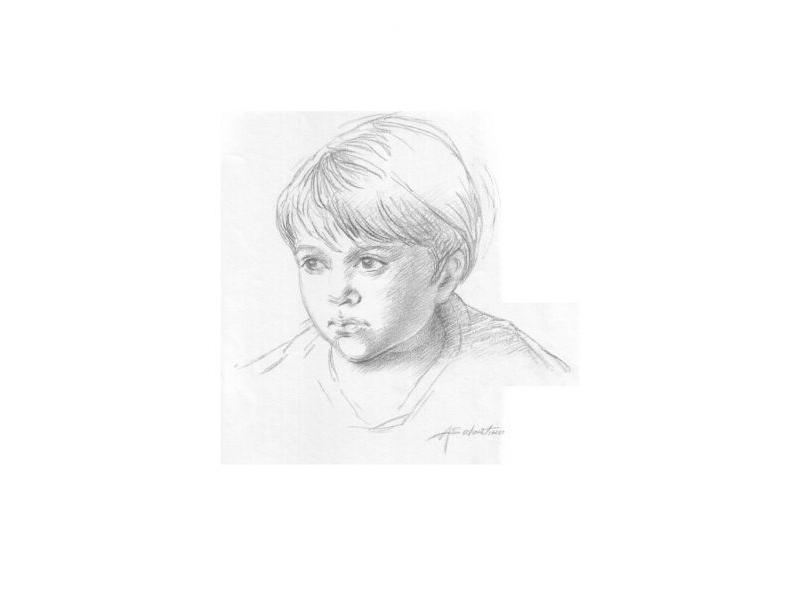 Francesco, 2012. Fusaggine su carta, cm. 39x30