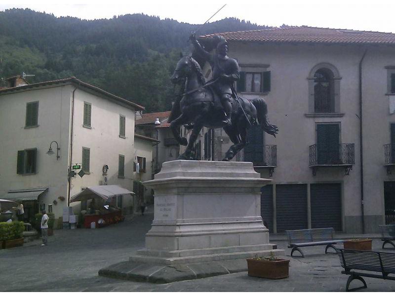 Francesco Ferrucci, monumento equestre in Gavinana di San Marcello pistoiese (Pistoia) foto 2013