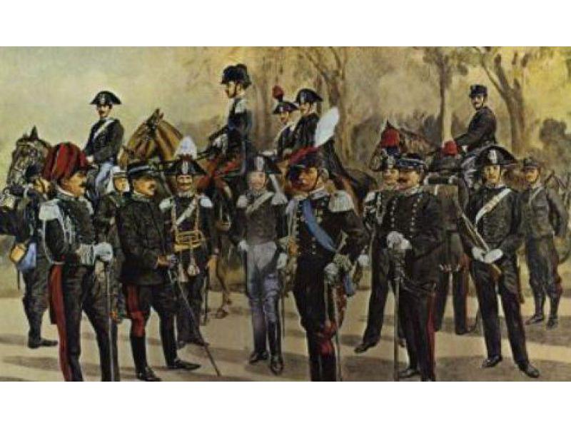 Il corpo dei Carabinieri in una storica immagine di fine Ottocento