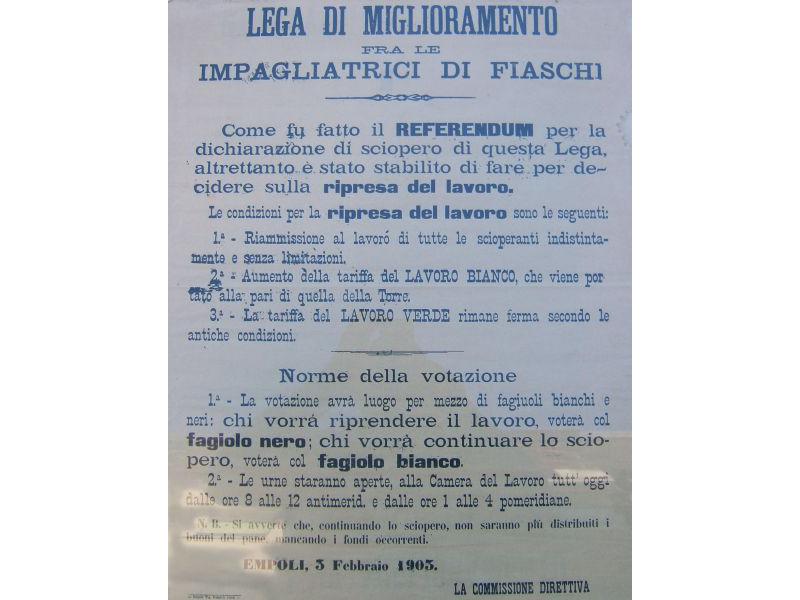 Lega di miglioramento fra le IMPAGLIATRICI DI FIASCHI