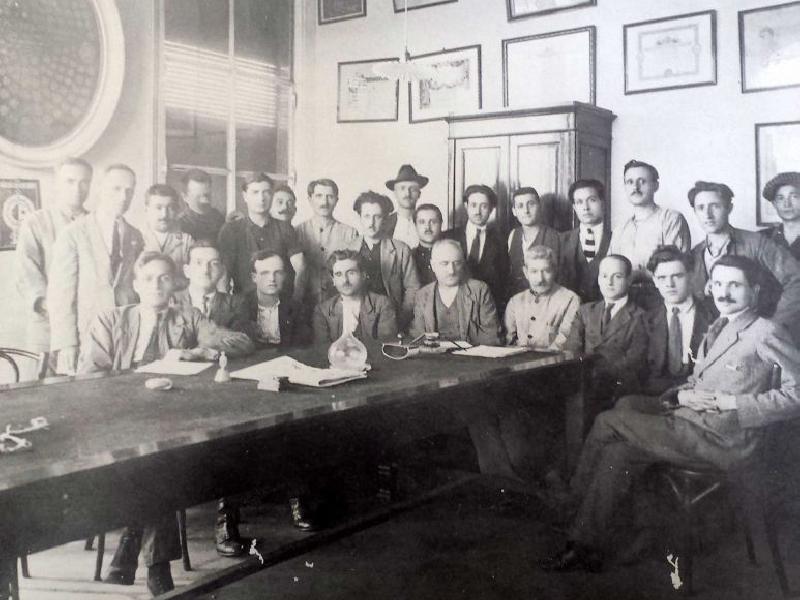 Consiglio di fabbrica della fonderia del Pignone nel corso del Biennio rosso (1920)