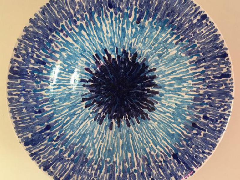 piatto ceramico rialzato diametro cm 38