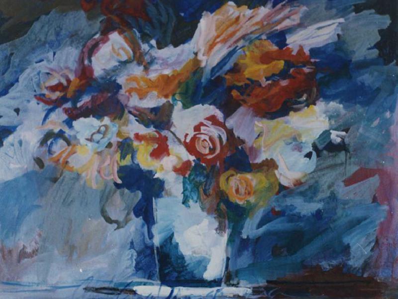 FIORI 80X80 ACRILICO SU TELA