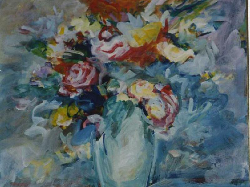 FIORI 80X80 ACRILICO SU TELA