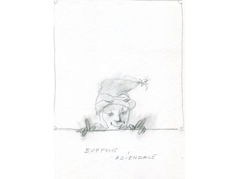 QUADRATO SCENICO GRAFITE SU CARTA cm 11x11
