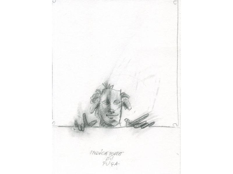 QUADRATO SCENICO GRAFITE SU CARTA cm 11x11